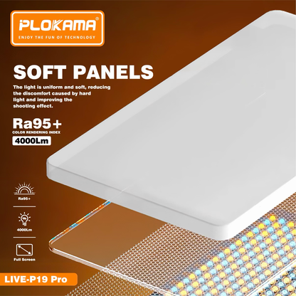 PLOKAMA LIVE P19 Pro 80W RGB LED Fill Light Studio Panel