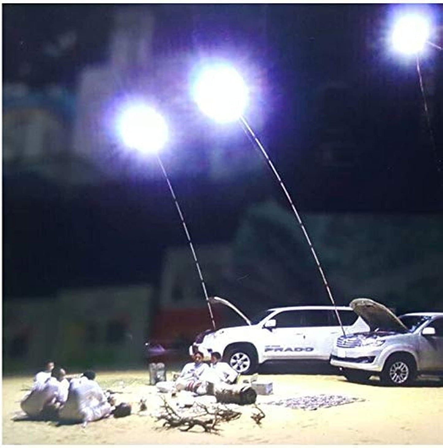 360° Dual LED Floodlight Fishing & Camping Kit with Telescopic Pole + Remote Control