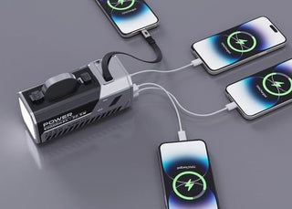 50,000mAh Power Bank Green Lion Power Max 22.5W Fast Charging - Silver - Saif Al Najmi KwPOWER STATIONGreen LionSaif Al Najmi Kw50,000mAh Power Bank Green Lion Power Max 22.5W Fast Charging - Silver