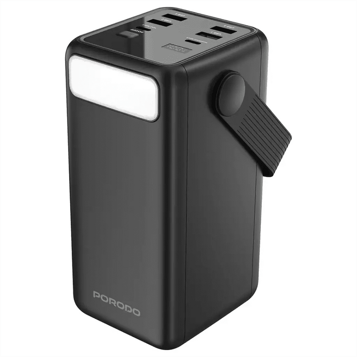 50,000mAh Power Bank Porodo Lara with Integrated Cables & Flashlight - Black - Saif Al Najmi KwPOWER STATIONPorodoSaif Al Najmi Kw50,000mAh Power Bank Porodo Lara with Integrated Cables & Flashlight - Black