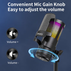 Jmary MC-PW13 Microphone - Cardioid Pickup, Plug and Play for Mobile & Laptop - Saif Al Najmi Kw