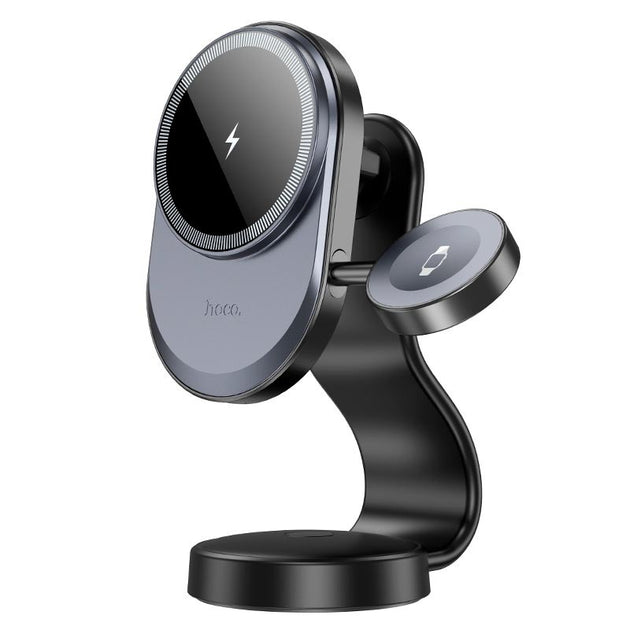 HOCO HW28 Excelso 2 in 1 Wireless Fast Charging Car Center Console Mobile Phone Holder