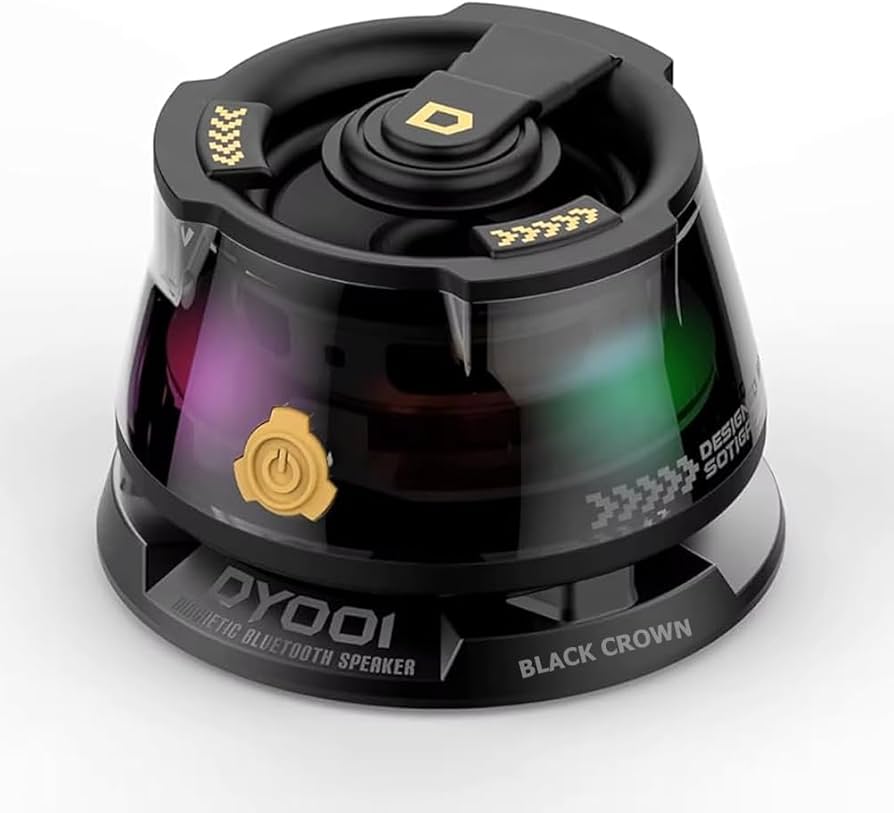BLACK CROWN DY100 Mini Magnetic Bluetooth Speaker - RGB LED, Rechargeable, Portable - Saif Al Najmi Kw