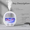Multi-Function Y11 Anti-Gravity Humidifier - Water Drop Humidifier, Bluetooth Speaker, Night Light & Fish Tank - Saif Al Najmi Kw