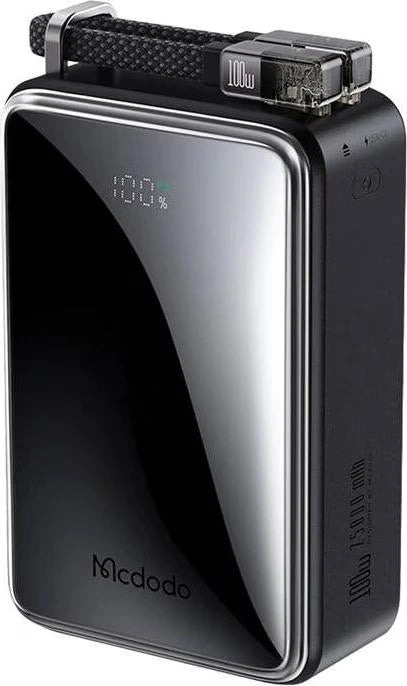 Mcdodo MC-0561 25000mAh Power Bank with Built-in Cable, 100W Fast Charging & Digital Display - Saif Al Najmi Kw