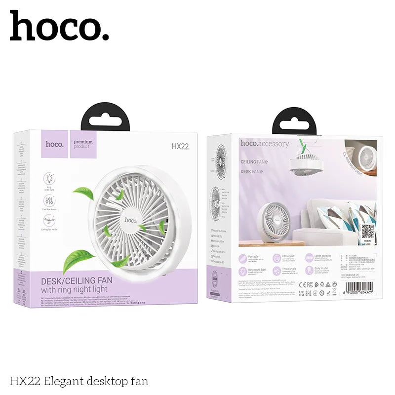 Hoco HX22 Mini Desktop Fan - Saif Al Najmi Kw