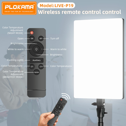 PLOKAMA LIVE P19 LED Fill Light Panel Soft Studio Video Light