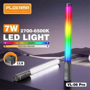 Plokama VL-06 Pro RGB Light Stick — Rechargeable 7W