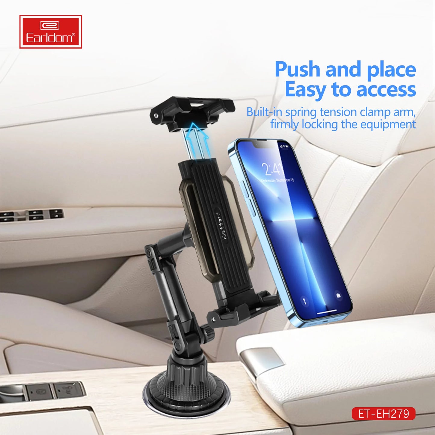 Earldom ET-EH279 Car Cup Mount Phone Holder – Adjustable Arm