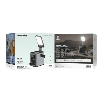60000mAh Energy Max Power Station 230W PD 100W Green Lion - Gray - Saif Al Najmi KwPOWER STATIONGreen LionSaif Al Najmi Kw60000mAh Energy Max Power Station 230W PD 100W Green Lion - Gray