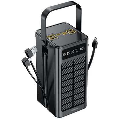 60,000mAh Power Bank Green Lion Solar X PD 20W Fast Charging - Black - Saif Al Najmi KwPower BanksGreen LionSaif Al Najmi Kw60,000mAh Power Bank Green Lion Solar X PD 20W Fast Charging - Black