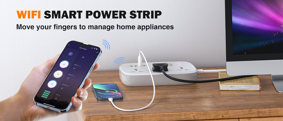 LDNIO SCW3451 Wi-Fi Smart Universal Power Strip - Saif Al Najmi Kw