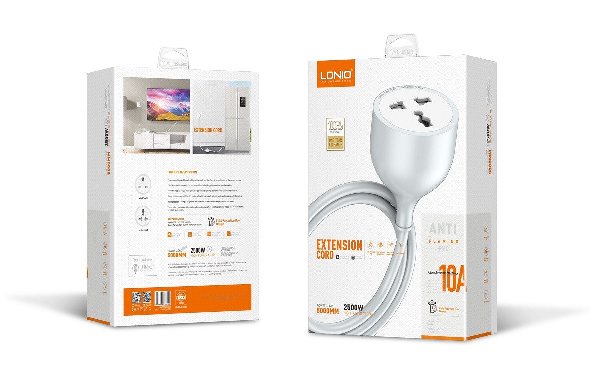 LDNIO 1 AC Outlet Universal Extension Power Socket SC1017 5M - Saif Al Najmi Kw