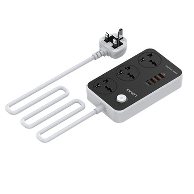 LDNIO SC3412 2500W Defender Series Power Strip – 20W USB-C PD + 3×QC3.0 (4 USB Ports + 3 AC Sockets)