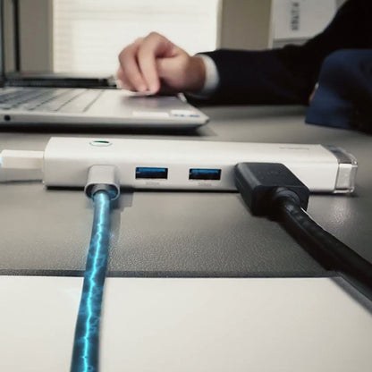 Baseus 5-in-1 USB-C Hub – HDMI 4K, Ethernet, USB-A (Color Plate Series)