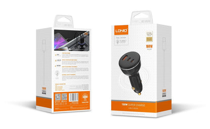 LDNIO 160W 3 USB Super Fast Car charger C102 - Saif Al Najmi Kw