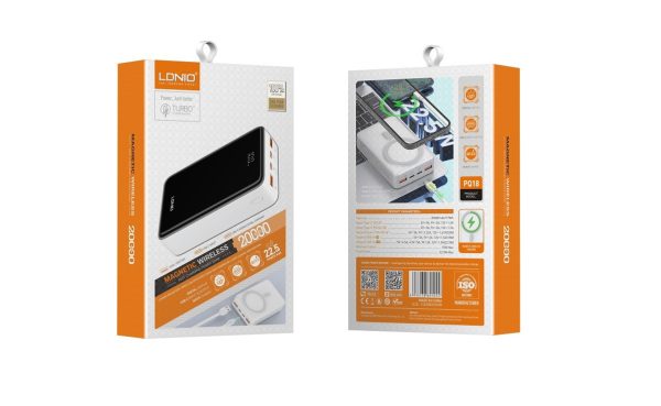 20000mAh Magnetic Wireless Power Bank PQ18 - Saif Al Najmi Kw