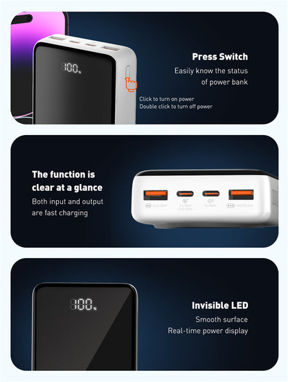20000mAh Magnetic Wireless Power Bank PQ18 - Saif Al Najmi Kw