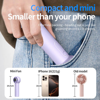 Portable Rechargeable Handheld Fan — Car Bedroom Outdoor