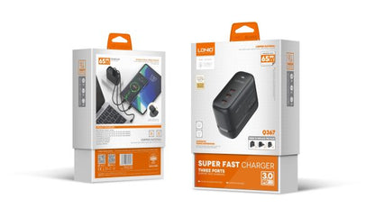 65W GaN Supper Fast Charger Q367 - Saif Al Najmi Kw