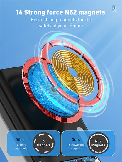LDNIO PQ16 10000mAh Magnetic Wireless Power Bank – Fast Charging MagSafe Compatible - Saif Al Najmi Kw