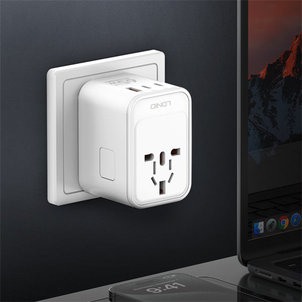 LDNIO  3 USB Ports 65W GaN Travel Adapter Z6 - Saif Al Najmi Kw