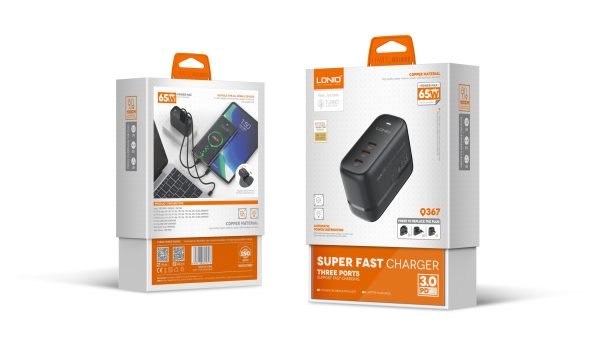 65W GaN Supper Fast Charger Q367 - Saif Al Najmi KwChargersLDNIOSaif Al Najmi KwQ36713212565W GaN Supper Fast Charger Q367 - Saif Al Najmi Kw