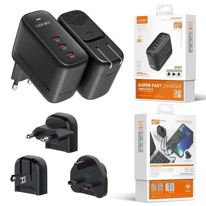 65W GaN Supper Fast Charger Q367 - Saif Al Najmi KwChargersLDNIOSaif Al Najmi KwQ36713212565W GaN Supper Fast Charger Q367 - Saif Al Najmi Kw
