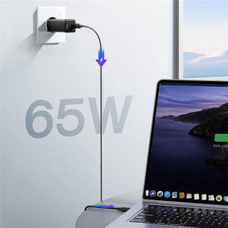 65W Joyroom JR - TG10 GaN Fast Wall Charger + A14 100W Type - C Cable - Black - Saif Al Najmi KwDesktop ChargersJoyroomSaif Al Najmi Kw65W Joyroom JR - TG10 GaN Fast Wall Charger + A14 100W Type - C Cable - Black