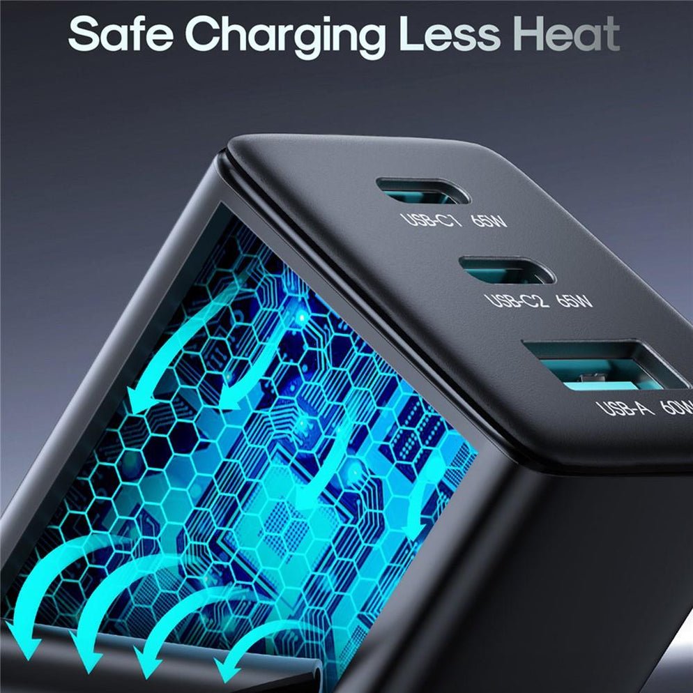 65W Joyroom JR - TG10 GaN Fast Wall Charger + A14 100W Type - C Cable - Black - Saif Al Najmi KwDesktop ChargersJoyroomSaif Al Najmi Kw65W Joyroom JR - TG10 GaN Fast Wall Charger + A14 100W Type - C Cable - Black