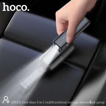 Hoco Cool 5-in-1 Multifunctional Vacuum Cleaner & Air Pump Black DPH05 - Saif Al Najmi Kw