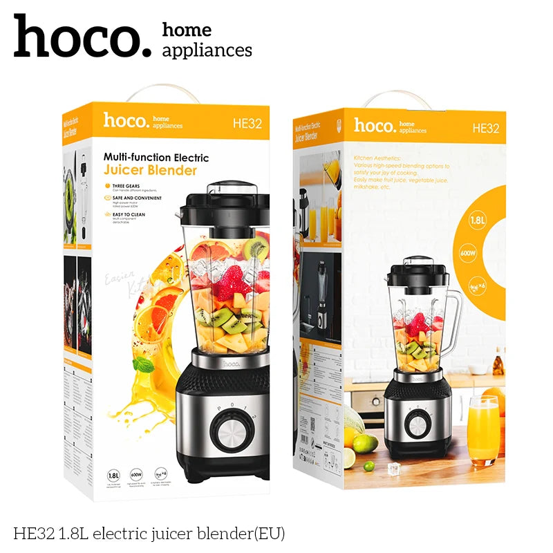 Hoco HE32 Electric Juicer Blender, 600W, 1.8L Tank Capacity