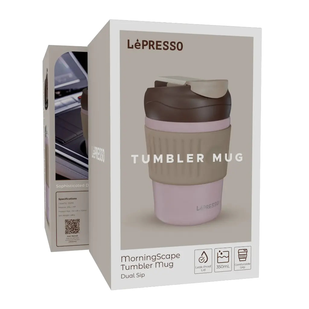 Lepresso Morningscape Tumbler Mug 350mL Dual Sip Leak-Proof