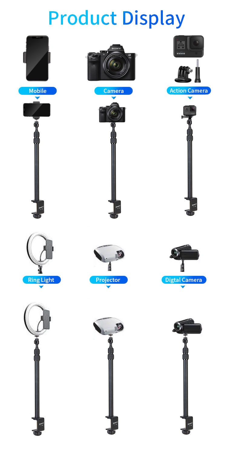 Jmary MT-49 Compact Tripod Stand for Phone & Camera