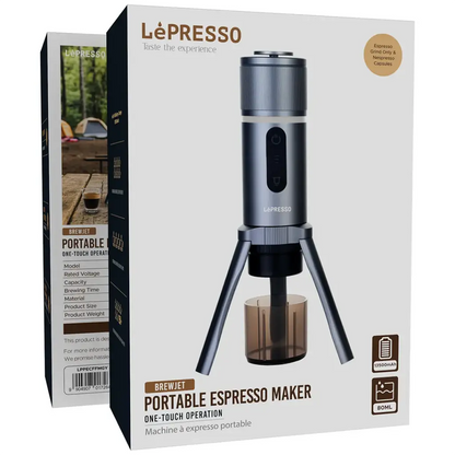 Lepresso Brewjet Portable Espresso Maker — 80mL Gray