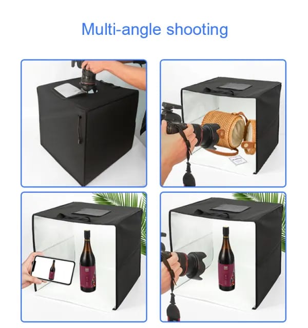 LED Portable Folding Photo Studio Light Box – 40×40cm