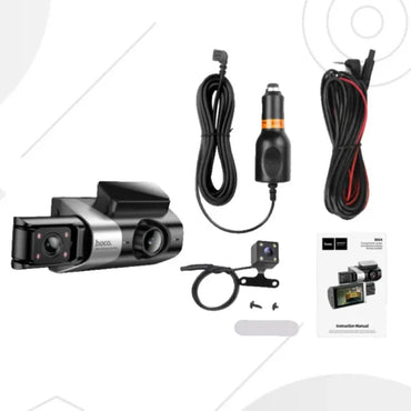 HOCO DI64 Triumph 3-Screen WiFi Dash Cam – Simultaneous Display Recorder
