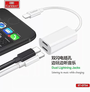 Earldom et-ot54 2 * 1 lightning adapter - white - Saif Al Najmi Kw