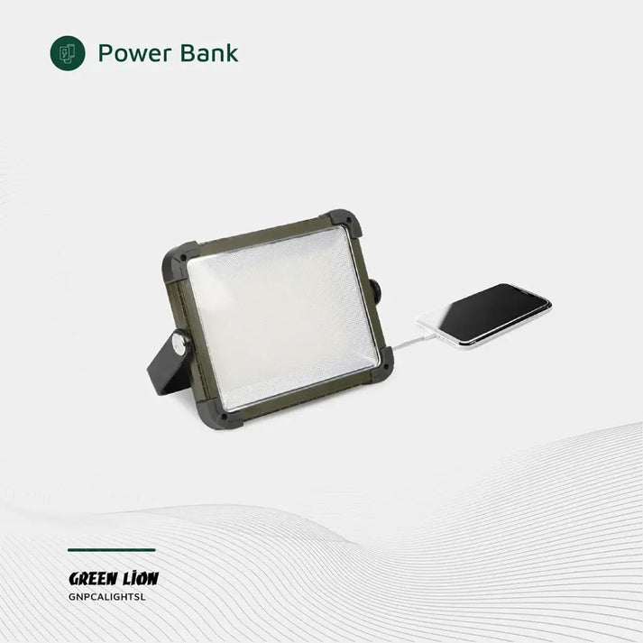 7200mAh Solar Camping Light Rechargeable LED Lantern Green Lion - Silver - Saif Al Najmi KwLED LightGreen LionSaif Al Najmi Kw7200mAh Solar Camping Light Rechargeable LED Lantern Green Lion - Silver
