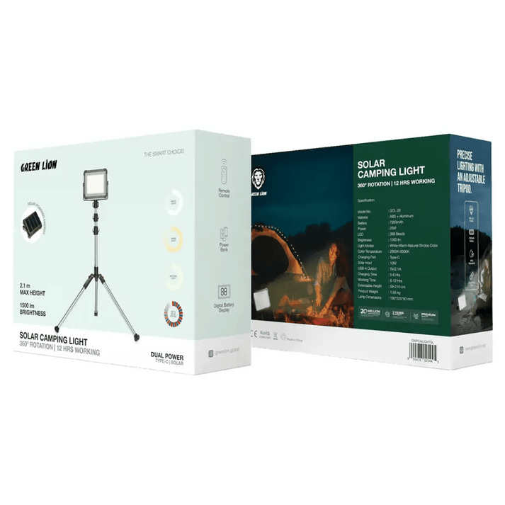 7200mAh Solar Camping Light Rechargeable LED Lantern Green Lion - Silver - Saif Al Najmi KwLED LightGreen LionSaif Al Najmi Kw7200mAh Solar Camping Light Rechargeable LED Lantern Green Lion - Silver
