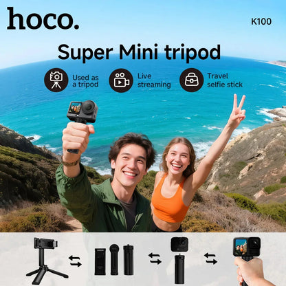 Hoco K100 3-in-1 Mini Tripod — Smartphone & Action Camera