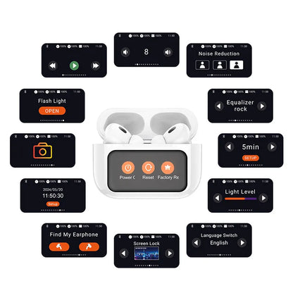 Hoco EW72 Soar true wireless ANC Noise Reduction touch screen BT headset - white - Saif Al Najmi Kw