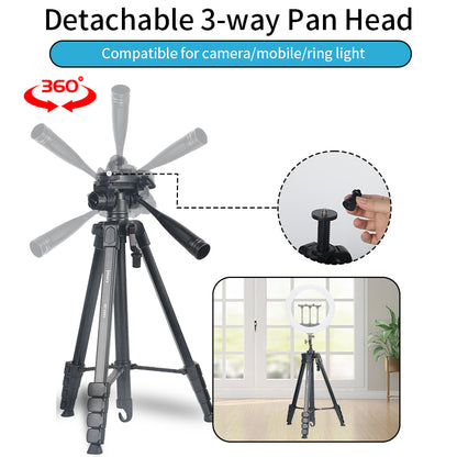 Jmary KP-2201 1.7M Tripod with Pan Head & Ring Light Mount