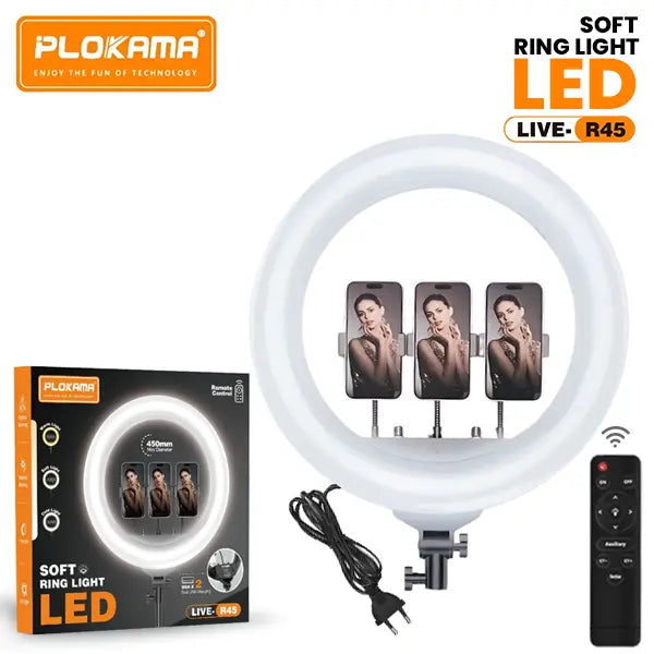 Plokama R56 Pro 22-Inch RGB Ring Light — Professional Soft LED Photography