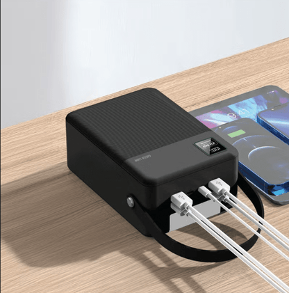 80000mAh Thunder 80 Power Bank PD 20W Green Lion - Black - Saif Al Najmi KwPOWER STATIONGreen LionSaif Al Najmi Kw80000mAh Thunder 80 Power Bank PD 20W Green Lion - Black