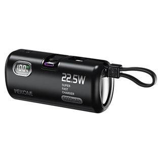 WEKOME GN-97FX 5000mAh Power Bank 22.5W Fast Phone Charger Pocket Mobile Power Supply - Black