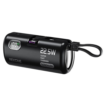 WEKOME GN-97FX 5000mAh Power Bank 22.5W Fast Phone Charger Pocket Mobile Power Supply - Black