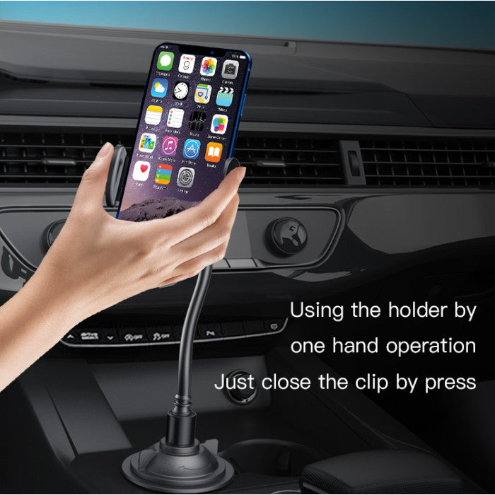 Yesido C112 Auto Extending Clamp Car Cup Phone Holder – Long Flexible Arm & 360° Adjustable Mount