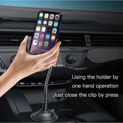 Yesido C112 Auto Extending Clamp Car Cup Phone Holder – Long Flexible Arm & 360° Adjustable Mount
