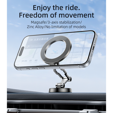 Yesido C203 360° Magnetic Phone Holder – 3-Axis Stabilization, Zinc Alloy Body